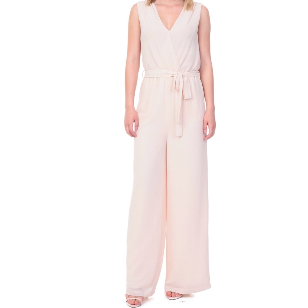 Naked Zebra Cream Jumpsuit- Small